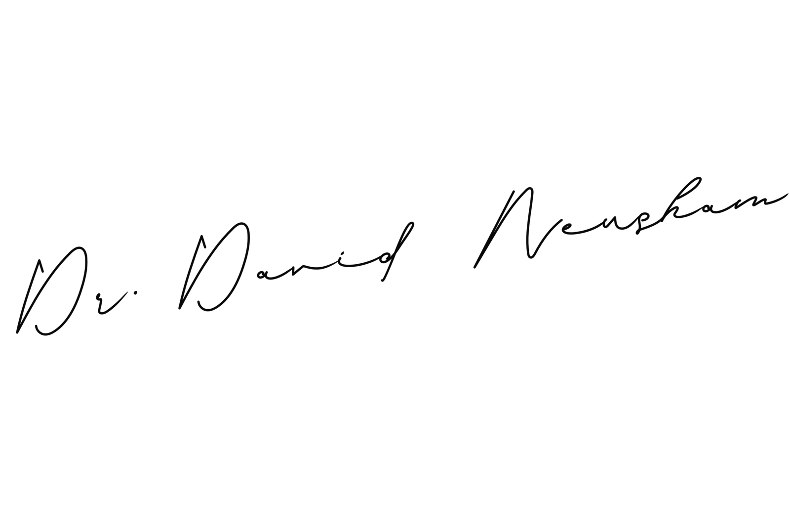 Dr. David Newsham's signature, representing compassionate dental care at Newsham Dental in Rialto, CA.