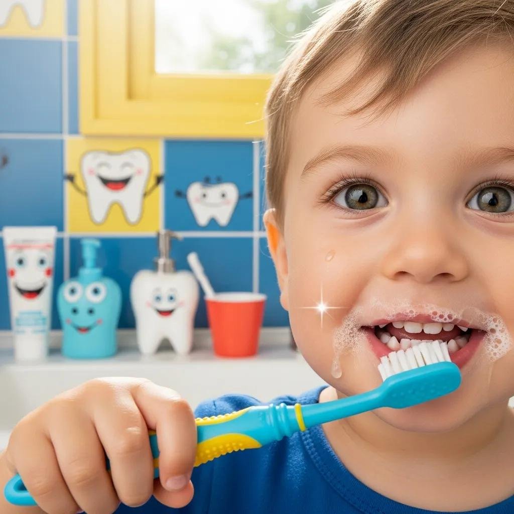 Child brushing teeth, emphasizing the significance of baby teeth in oral health